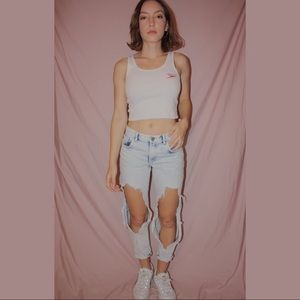 Forever 21 Distressed Light-wash Boyfriend Jeans⚡️